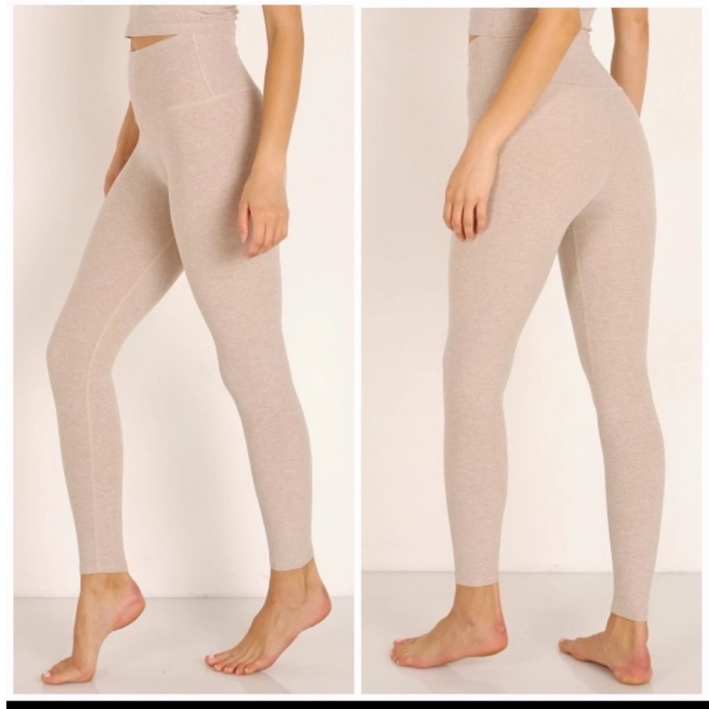 Beyond Yoga Spacedye Caught In The Midi High Waisted Leggings Desert Sand M